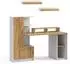 VICCO Tomy Schreibtisch weiß/Goldkraft Eiche, 150x59cm, 5er-Set (59855)