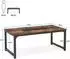 LuxusKollektion Computerschreibtisch 180x90cm, rustikales Braun, Metallrahmen