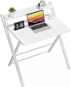 LuxusKollektion Klappschreibtisch mit Monitorständer, platzsparend, weiß