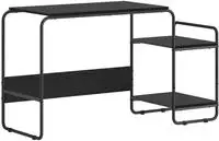vidaXL Schreibtisch mit Stauraum Schwarz Eichen-Optik
