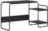 vidaXL Schreibtisch mit Stauraum, schwarz, Eichen-Optik, 131,5x50x75,5cm