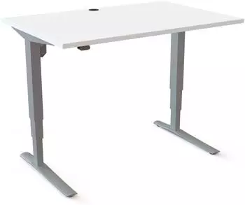 STIER 501-43 Schreibtisch elektrisch höhenverstellbar 120x80cm, weiß melaminbeschichtet (907765)