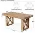 LuxusKollektion Schreibtisch 160x80x75cm, Massivholzoptik, gelbbraun