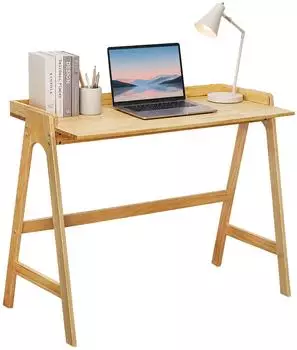 Relaxdays Schreibtisch Holz, 107x81,5x48,5cm