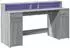 vidaXL LED-Schreibtisch grau Sonoma 160x55x91cm Holzwerkstoff (3309434)