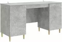 vidaXL Schreibtisch Betongrau 142,5 x 50 x 75 cm Holzwerkstoff