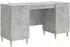 vidaXL Schreibtisch betongrau, Holzwerkstoff, 142,5x50x75cm