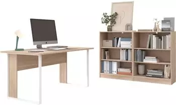 Parisot Start Up 22 B&uuml;rom&ouml;bel-Set 3-tlg., japanische Eiche Melamin (36833428-0)