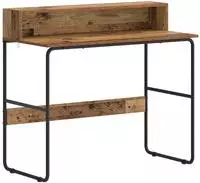 vidaXL Schreibtisch mit Stauraum Altholz 100 x 50 x 91 cm