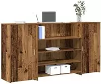 vidaXL Empfangstheke Altholz-Optik 200x50x103,5 cm Holzwerkstoff