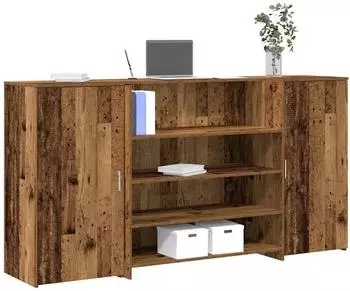 vidaXL Rezeptionstheke Altholz-Optik 200x50x103,5cm (3324185)