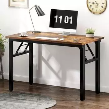 LuxusKollektion Klapptisch Schreibtisch Holz & Metall vintage-schwarz 80x40cm