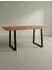 KADIMA DESIGN TARN Schreibtisch Akazie Massivholz Baumkante, goldbraun-schwarz, 120x60x76cm