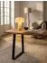 KADIMA DESIGN TARN Schreibtisch Akazie Massivholz Baumkante, goldbraun-schwarz, 120x60x76cm