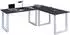 VCM Lona U Eckschreibtisch L-Form 160x160cm, Holz, silber/anthrazit (919702)