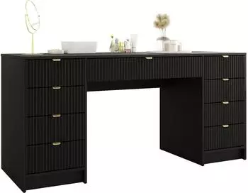 Mirjan24 Tireno Bis Schreibtisch/Schminktisch 9 Schubladen, 154x76x55cm