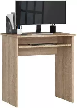 Akord Furniture Factory Star PC-Schreibtisch mit Tastaturauszug, Sonoma-Eiche, 68x51x74cm