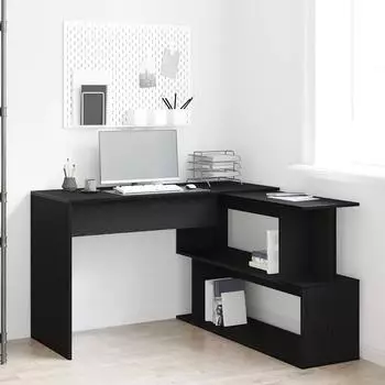 vidaXL Schreibtisch Schwarz Eichen-Optik 200x50x76cm (862465)