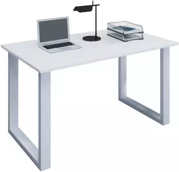 VCM Lona U Schreibtisch 110x50cm, weiß, Holz/Metall