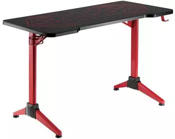 LogiLink Gaming-Schreibtisch Glasoberfläche mit RGB-Beleuchtung, 120x60cm (EO0043)