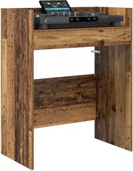 vidaXL DJ-Tisch Altholz-Optik 82x45x102cm Holzwerkstoff (8006754)
