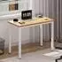 LuxusKollektion Computertisch 80x40cm, Metallrahmen, Teak/Weiß