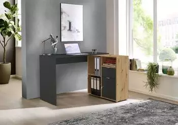BMG Leni Eckschreibtisch anthrazit/Eiche Artisan (V118)
