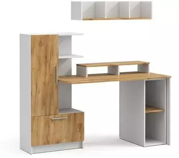 VICCO Tomy Schreibtisch 150x59cm, wei&szlig;/Goldkraft Eiche (59194)