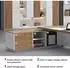 LuxusKollektion L-förmiger Schreibtisch mit Stauraum, 150×60×75cm, schwarz-weiß