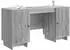 vidaXL Schreibtisch Grau Sonoma Holzwerkstoff 142,5x50x75cm