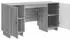 vidaXL Schreibtisch Grau Sonoma Holzwerkstoff 142,5x50x75cm
