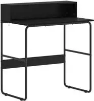vidaXL Schreibtisch mit Stauraum Schwarz Eichen-Optik 80 x 50 x 91 cm