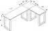 VCM Lona U Eckschreibtisch L-Form 160x130cm, silber/Honig-Eiche (919701)