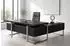 Jet-Line Venedig Winkelschreibtisch links, Kunstleder, schwarz, 220x85x70cm