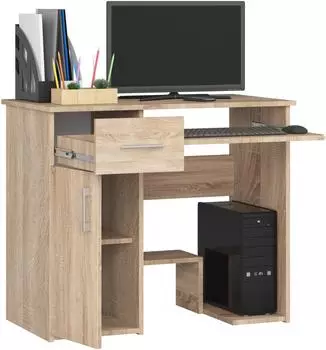 RAUMHIRSCH Schreibtisch 90cm mit Tastaturauszug, 1 Schublade, 1 T&uuml;r (800001457789)