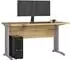 RAUMHIRSCH Schreibtisch Eiche Artisan, 135x76x60cm, Metallbeine (800001523112)