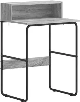 vidaXL Schreibtisch mit Stauraum Sonoma-Grau 60x50x91cm