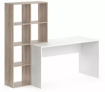 VICCO Schreibtisch Mara mit Regal wei&szlig;/Sonoma 166,8x59cm (33553)