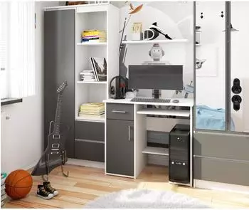 RAUMHIRSCH Schreibtisch 90cm mit Tastaturauszug, 1 Schublade, 1 T&uuml;r (800001457805)