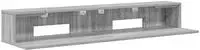 vidaXL Studiotisch Sonoma-Grau 152 x 36 x 19,5 cm Holzwerkstoff