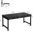 LuxusKollektion Schreibtisch industriell, rustikal, 140cm, Metallbeine, MDF