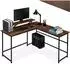 TecTake Melrose Eckschreibtisch L-Form, Industrial Holz dunkel, 140x130x76,5cm