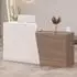 LuxusKollektion Empfangstheke mit Schublade und Ablagefächern, 130×42×100cm, weiß/hellbraun