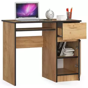 RAUMHIRSCH Schreibtisch mit Tastaturauszug, Eiche San Remo, 90cm (800001457881)