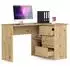 RAUMHIRSCH Eckschreibtisch L-Form, Eiche Artisan, 3 Schubladen, 124cm (800001457190)