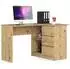RAUMHIRSCH Eckschreibtisch L-Form, Eiche Artisan, 3 Schubladen, 124cm (800001457190)