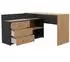 RAUMHIRSCH DANY Eckschreibtisch L-Form, 3 Schubladen, Anthrazit-Eiche Artisan (120x76x50cm)