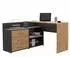 RAUMHIRSCH DANY Eckschreibtisch L-Form, 3 Schubladen, Anthrazit-Eiche Artisan (120x76x50cm)