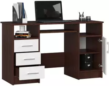 RAUMHIRSCH Schreibtisch mit Tastaturauszug und Schubladen, 124x74x52cm (800001523111)