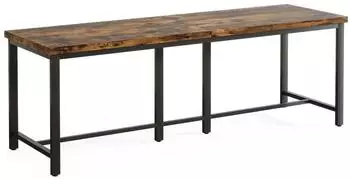 LuxusKollektion Doppelschreibtisch 200cm, Industrie-Design, vintage braun/schwarz